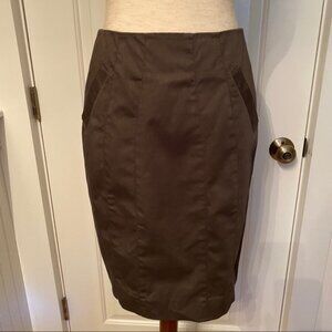 ETCETERA SKIRT PENCIL STRAIGHT GRAY STRETCH COTTON POCKETS Size 2